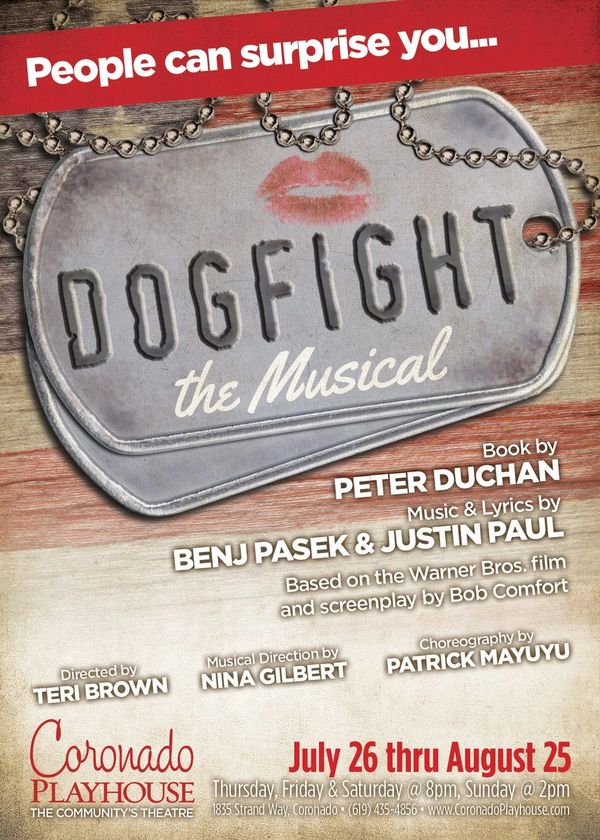 Dogfight the Musical at Coronado Playhouse. Directed by Teri Brown.