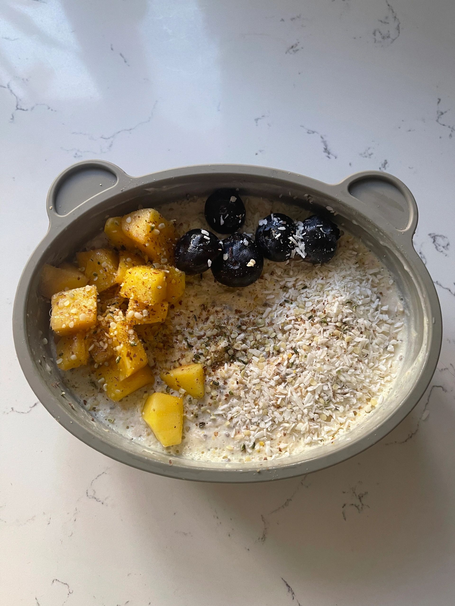 Baby Led Weaning Mango Overnight Oats Recipe