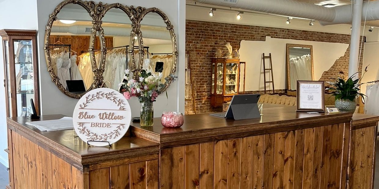 An intimate, one on one, bridal appointment experience at Blue Willow Bridal in Erwin, Tennessee.