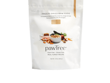 pawTree® Freeze-dried raw pet food—safe, convenient nutrition for dogs and cats.