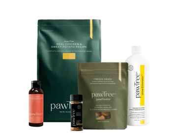 pawTree® Safe Puppy | Puppy Starter Kit, pet food, treats, seasonings, and gentle grooming.