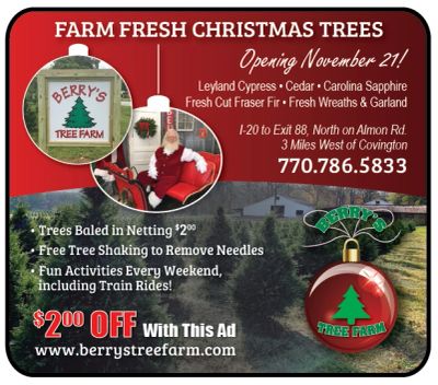 Covington exclusive coupons and savings in Covington only HERE Berry's Christmas Farm Covington