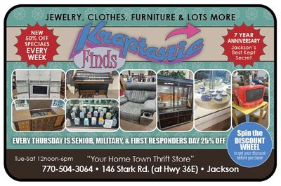 Thrift & Resale Store Covington area: Kraptastic Finds exclusive coupons and savings in Covington 