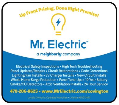 mr electric Covington service exclusive coupons in Covington only here