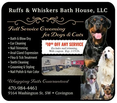 Grooming in Covington Ruff's & Whisker's Bath House