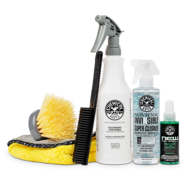 DEEP CLEAN INTERIOR SURFACES WITH NONSENSE SUPER CLEANER, odor, brush