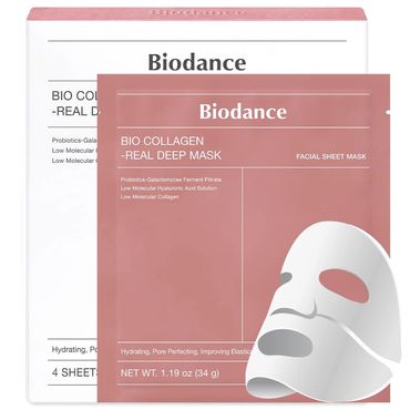 BIODANCE Bio-Collagen Real Deep Mask, Hydrating Overnight Hydrogel Face Mask, Pore Minimizing, Plump