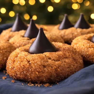 Dark Chocolate Peanut Butter Blossoms