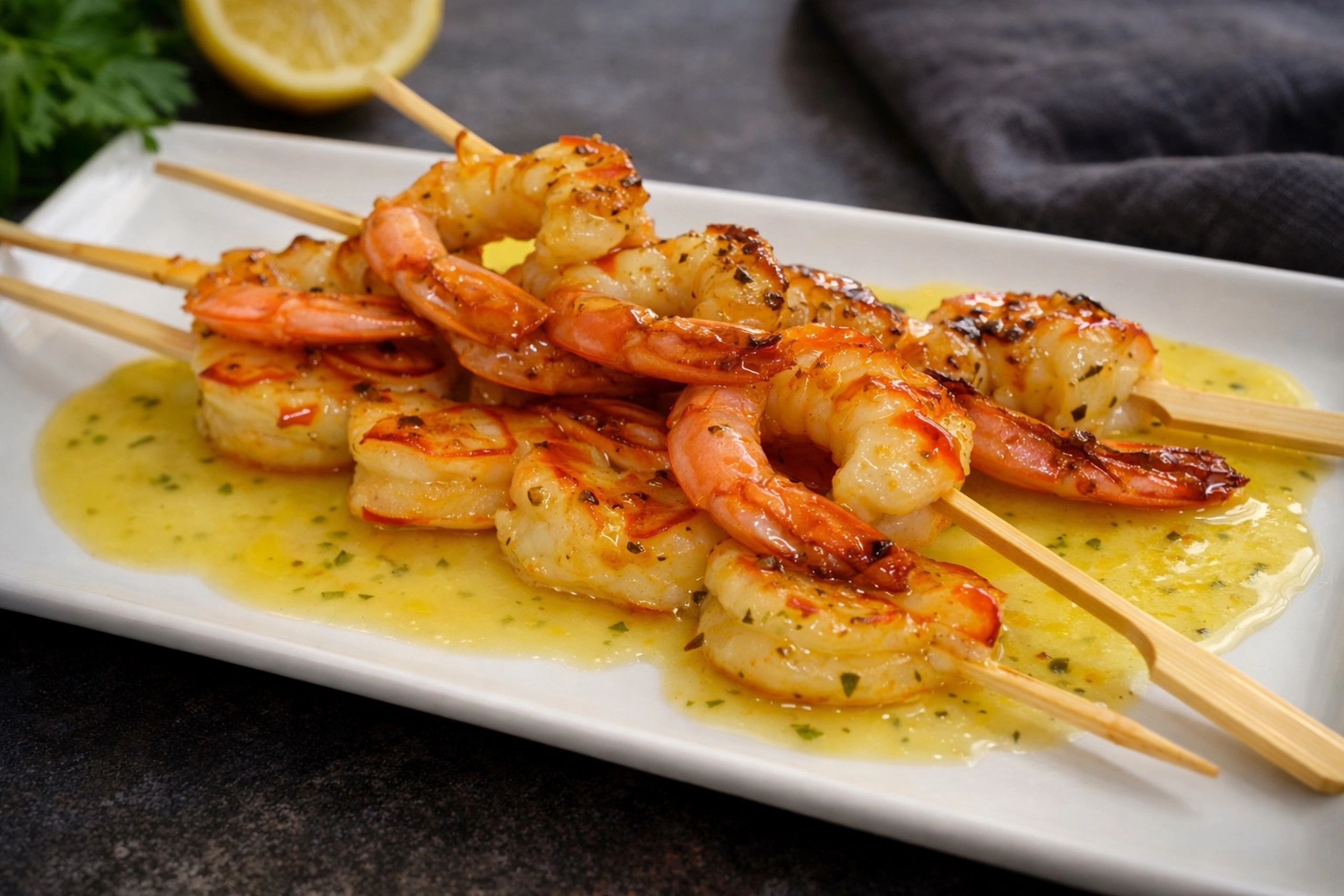  Limoncello Shrimp Skewers