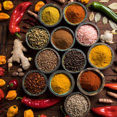Assorted Spices on Tabletop