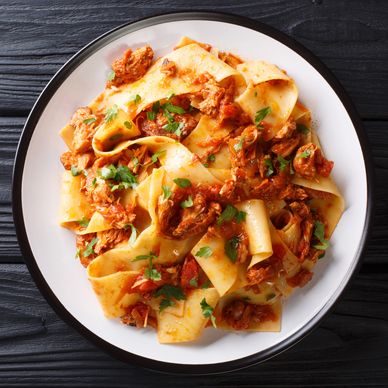 Slow-Cooked Pork Ragù over Pasta