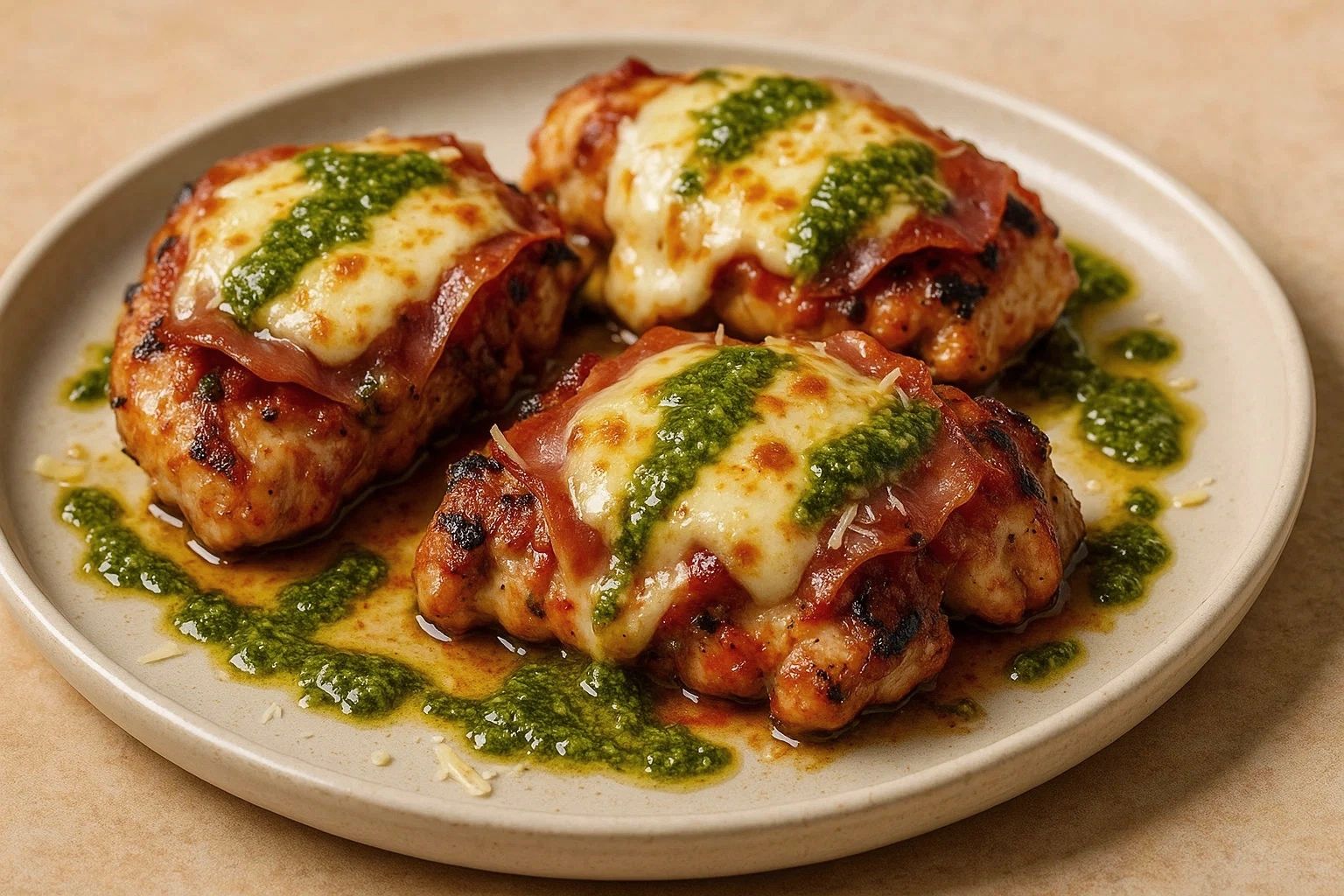 Grilled Chicken Parmesan with Pesto