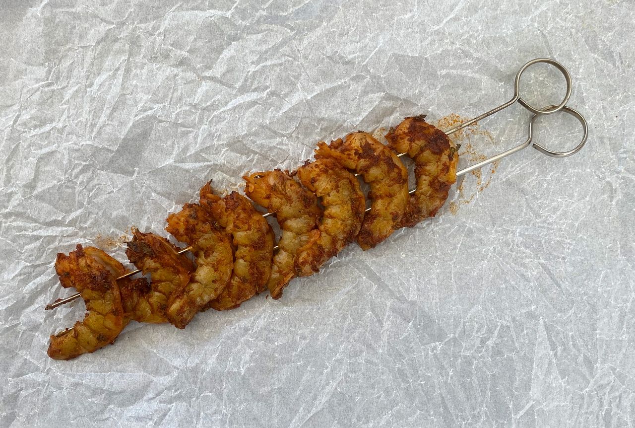 Spice Rubbed Shrimp on Skewers