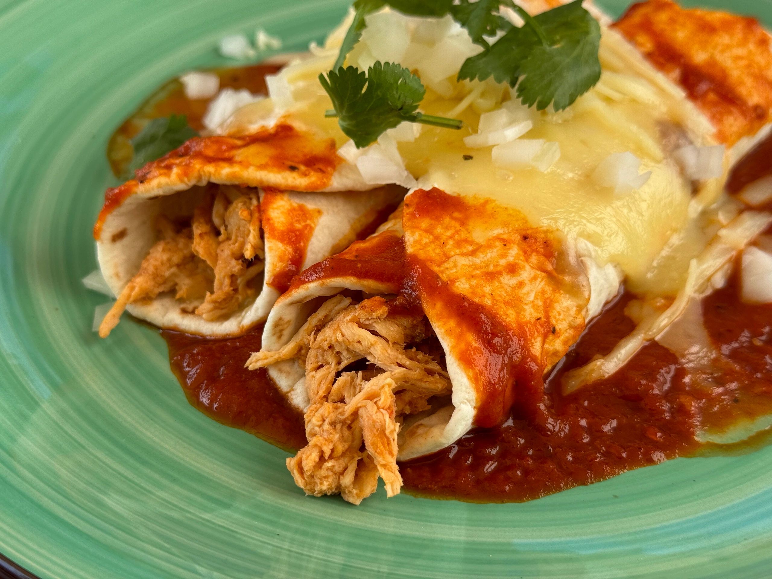 Left-over Turkey Enchiladas