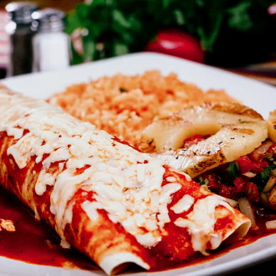 Enchiladas on plate