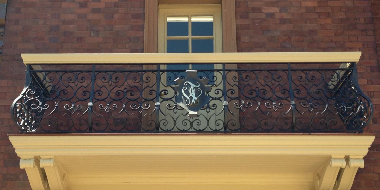 Fabrication balcony balustrade Thomas Walker Boathouse heritage metal work rcesteel installations