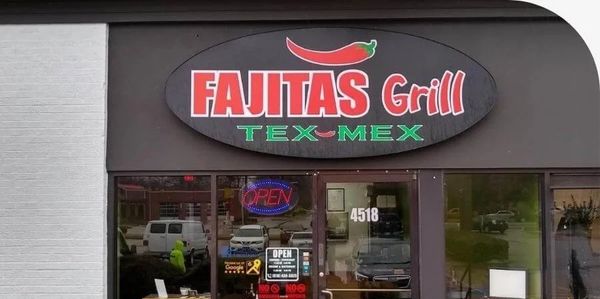 Restaurant front of Fajitas Grill Tex-Mex.