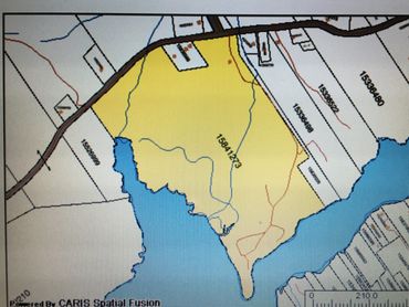 Waterfront Land on the Mira River, Cape Breton Island, Nova Scotia.