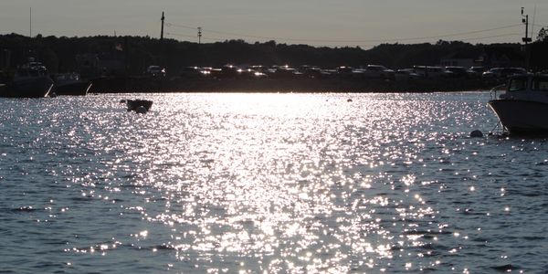 View of the sun rays on the river