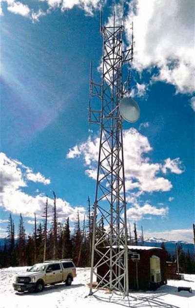 Police, Fire, EMS and Government radio communications shelter and tower. Microwave, UHF, VHF, 700