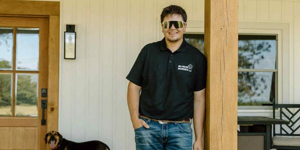 Owner of No Mow Worries Lawn Care and Landscape, Mitchell Roberts