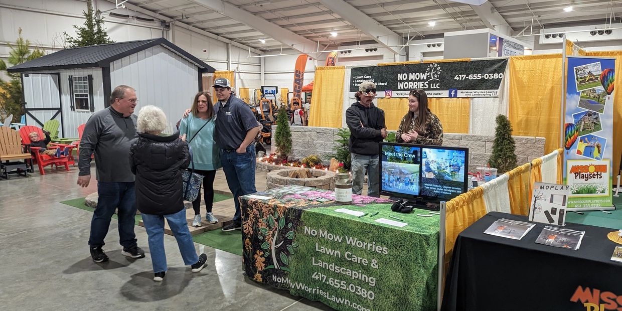 No Mow Worries Lawn Care and Landscape, LLC at the Springfield Missouri Lawn and Garden show.