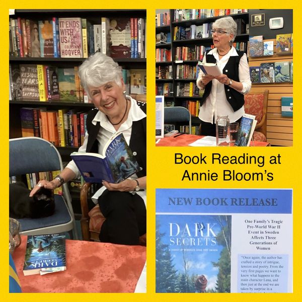 July 25, 2022,  AT ANNIE BLOOM'S BOOKSTORE IN PORTLAND,  OREGON
Fun was had by all. Even the mascot 