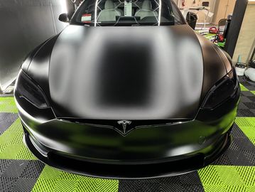 Tesla Model s Wrapped in Satin Black 
