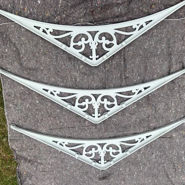 Cast iron victorian spandrel conservatory roof brackets, shot blast and primed