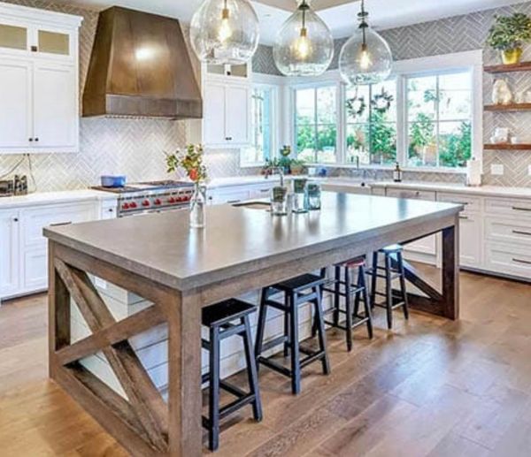 Modern meets vintage farm house kitchen island