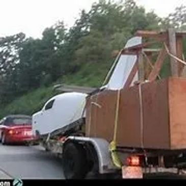 Scary trailer load, overloaded, redneck, send it