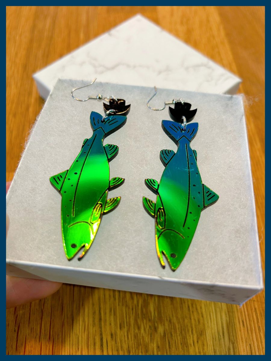 Handmade Long Acrylic Earrings