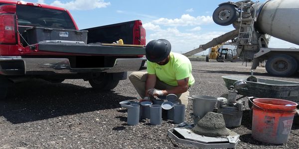 Concrete testing at Peifer Pump Station Hays, KS