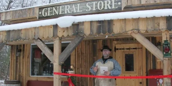 Bill Osmond at opening of general store