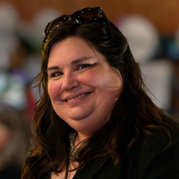 Jen Westbrook smilling at an event