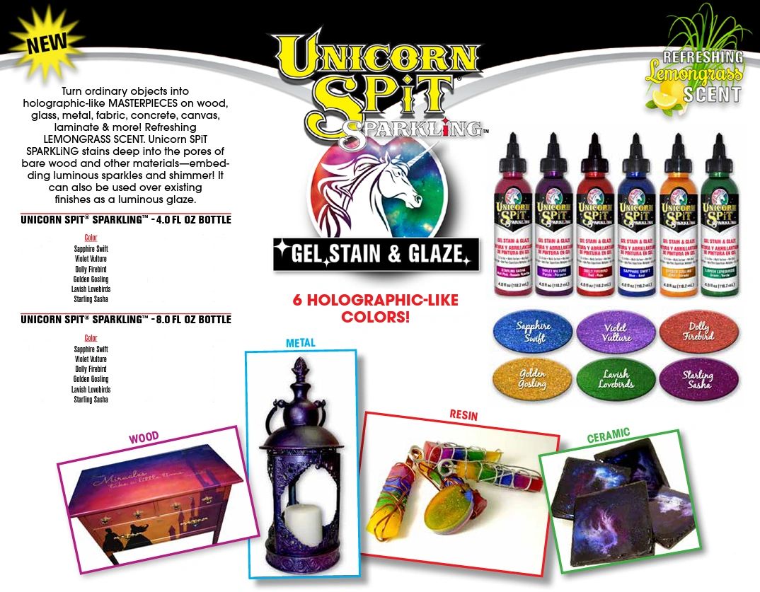 Unicorn Spit 5772008 Gel Stain and Glaze, 6 fl-oz Jar – Toolbox Supply