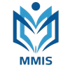 Logo with abstract person and book design for Mimis.