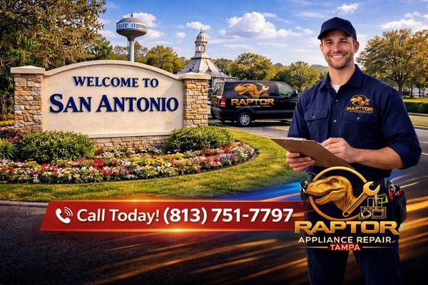 Same day appliance repair technician in San Antonio Florida by Raptor Appliance Repair Tampa