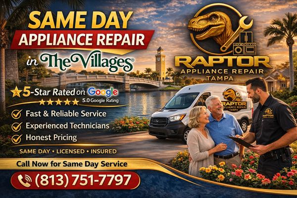 Best Appliance Repair in The Villages, FL – Raptor Appliance Repair Tampa