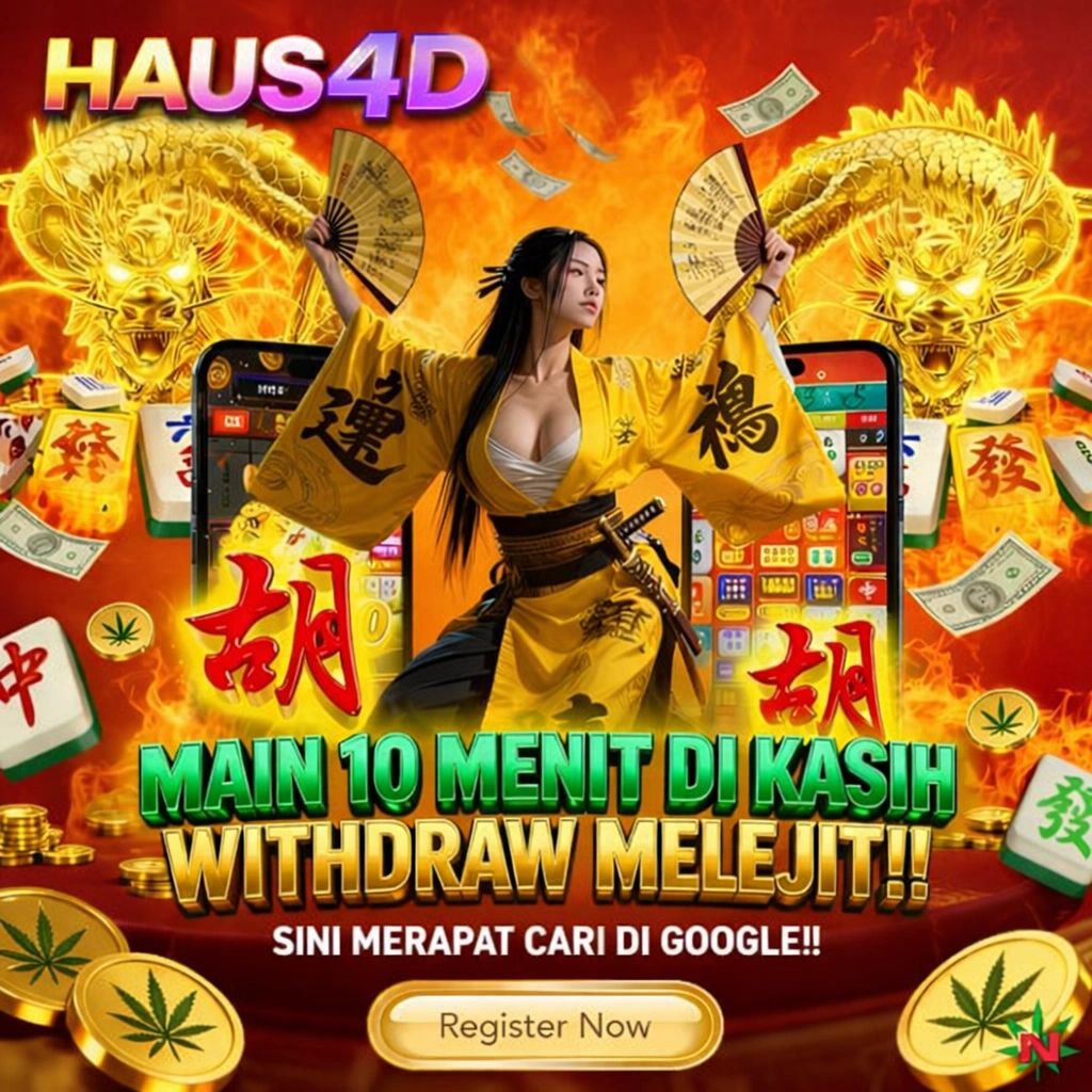 A woman in yellow kimono with fans, surrounded by golden dragons, money, and game tiles.