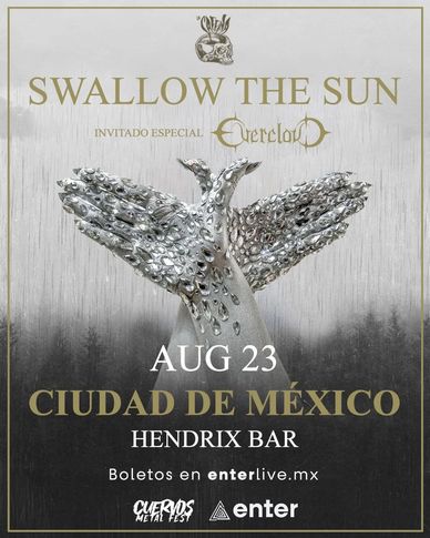 Concert poster for Swallow the Sun in Mexico City on August 23.