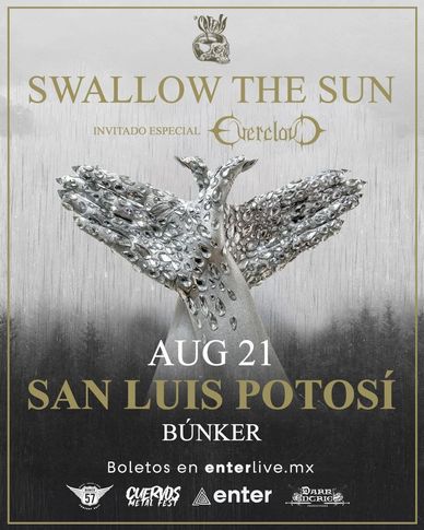 Concert poster for Swallow the Sun with special guest Everlong in San Luis Potosí.