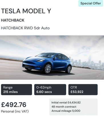 myev LEASE - Tesla model y