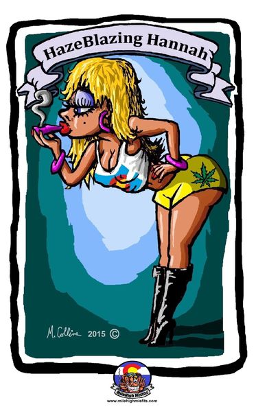 "HszeBlazing Hannah" is an 11" x 17" Print on Hemp Paper 