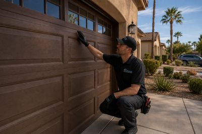 Garage door repair service in Chandler AZ — Absolute Garage Doors technician on-site
