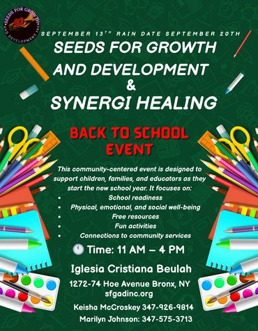 Back to School event with resources and activities for children and families.