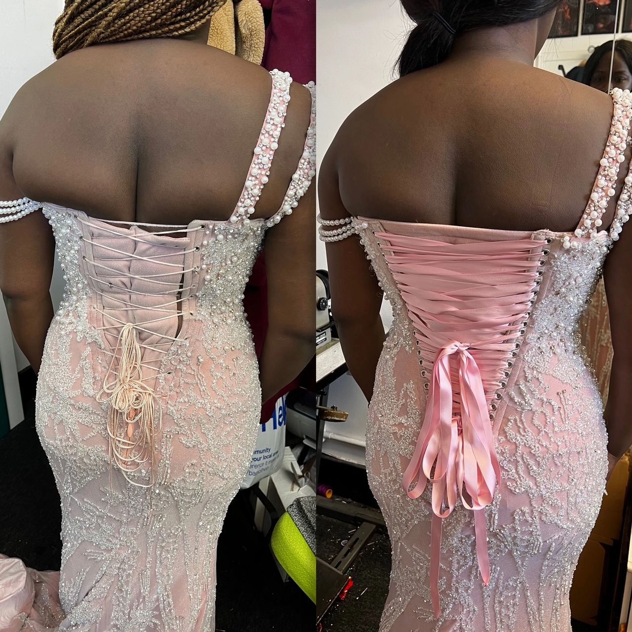 what to do if bridesmaid dress is too small Zapaka Women Chiffon Sky Blue Bridesmaid Dress A Line V-Neck Spaghetti  Straps Tiered Ruffled Wedding Guest Dress  ZAPAKA