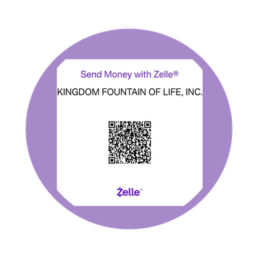 Zelle QR code for sending money to Kingdom Fountain of Life, Inc.
