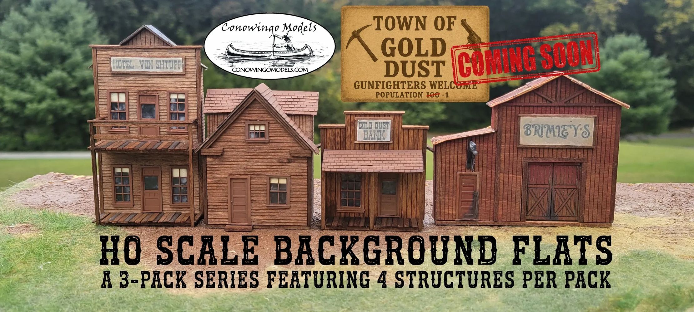 Gold Dust Background Flats in HO scale.
Pack 1 is now available for preorder.