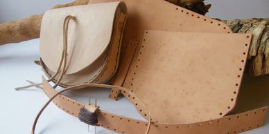 Present Past Historical Crafts - Leather pouch making kit